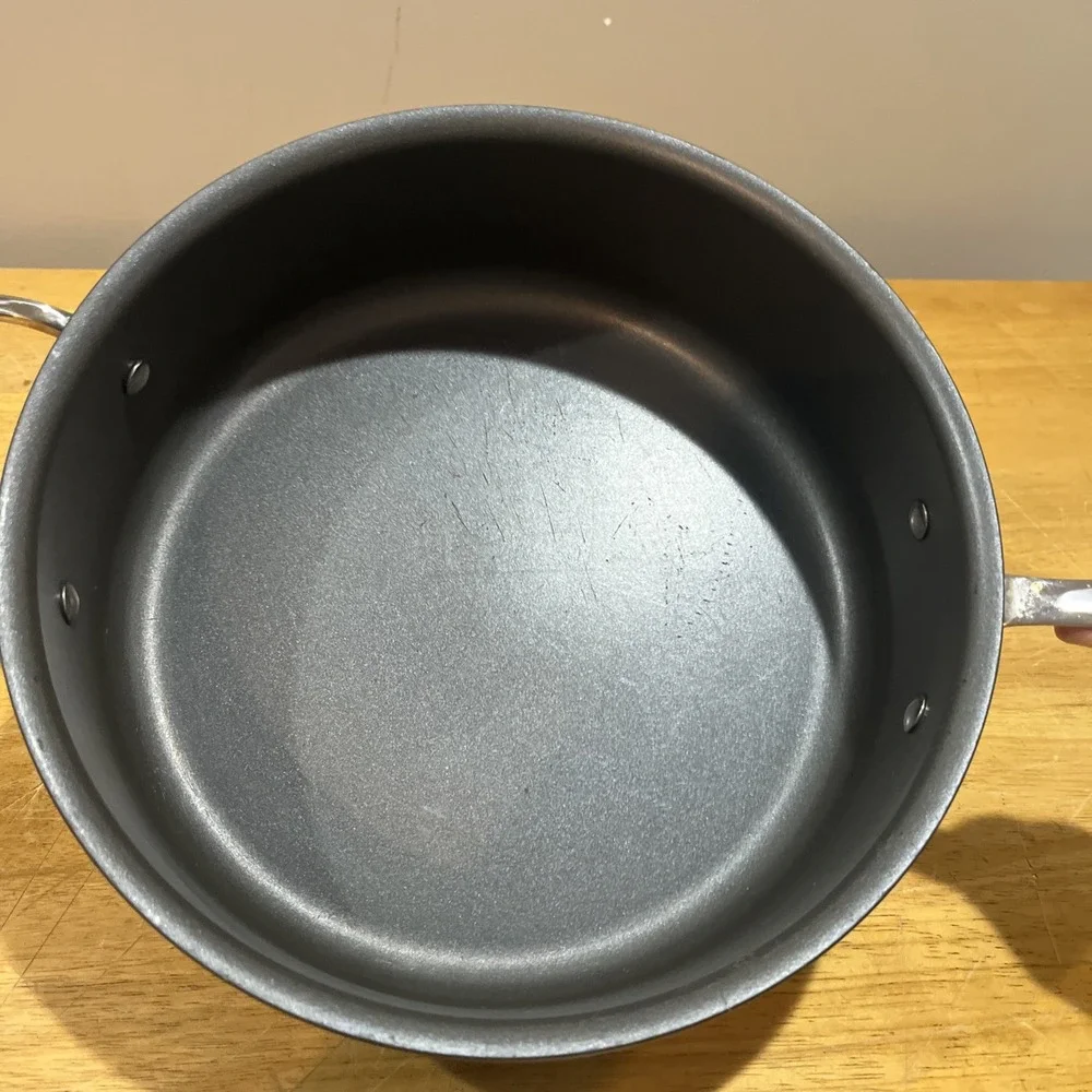 All-Clad HA1 4 Qt 12 inch Saute Pan Hard Anodized Nonstick Helper Handle‎ No Lid